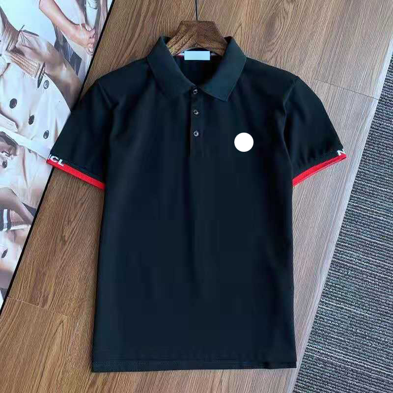 

designer monclair Men's Polos luxury letter embroidery mens women polo shirt fashion double bead brand boutique solid color top short Tees, Customize