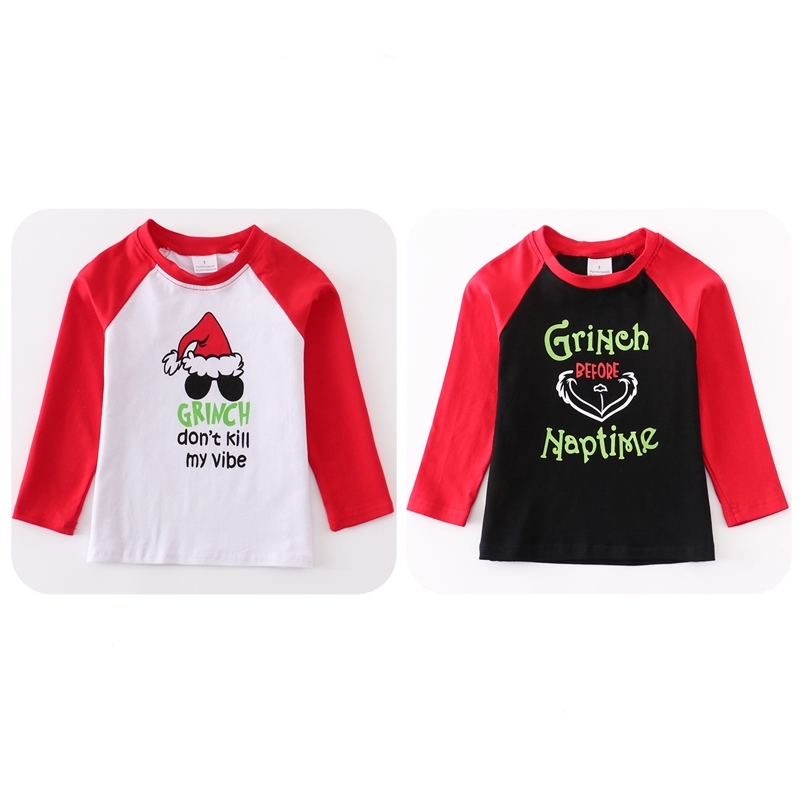 

Girlymax Christmas 4 Colors Baby Boys Long Sleeve Top Raglan Dino Boutique Cotton T-shirts Kids Clothing 211018, H13-6-2 613572