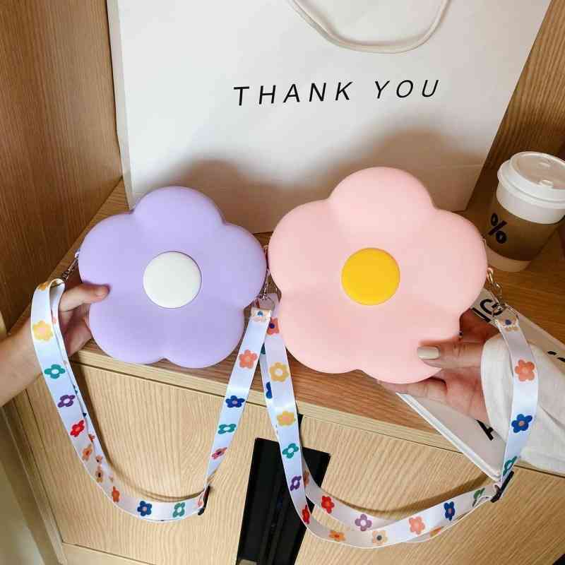 

Messenger Bag female ins 2020 new silicone lovely flower sunflower shape jelly bag, Trumpet