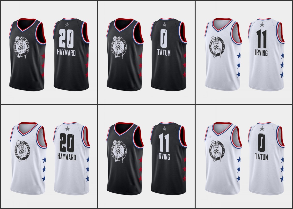 

Men Boston''Celtics''Jayson Tatum Gordon Hayward Kyrie Irving All-Star Game Jersey