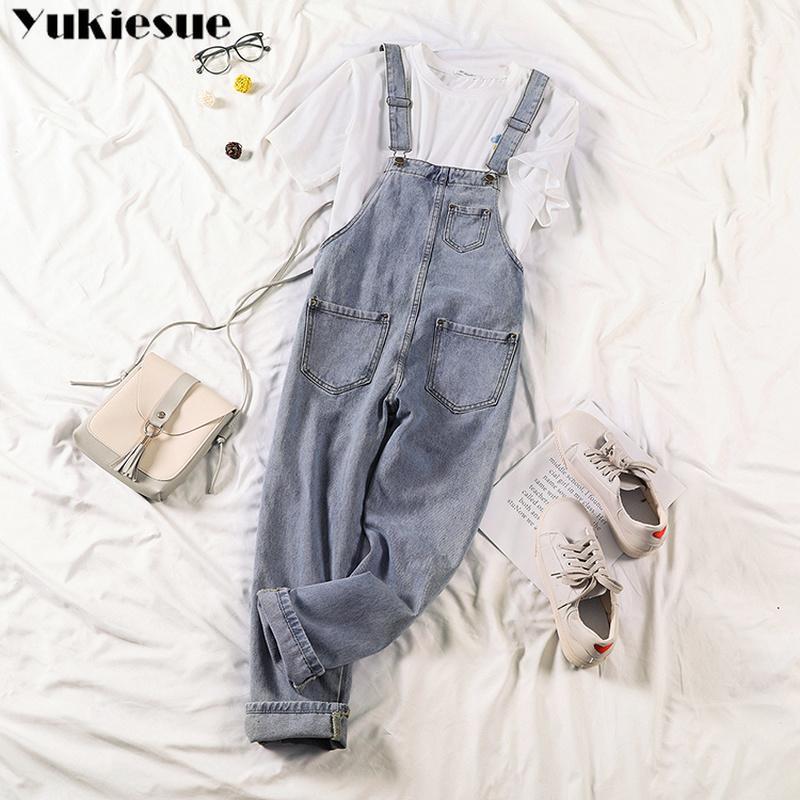 

Autumn Rompers Women Jeans Jumpsuit Large Size 2021 Loose Casual Denim Womens Jumpsuits Wide Leg Overalls Women's, Blue