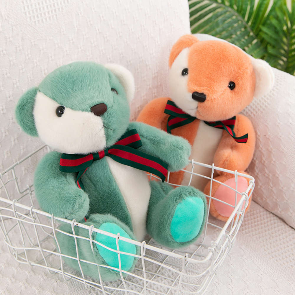 

year's duo bear plush toy doll children's company dolls give girls gifts, Blue