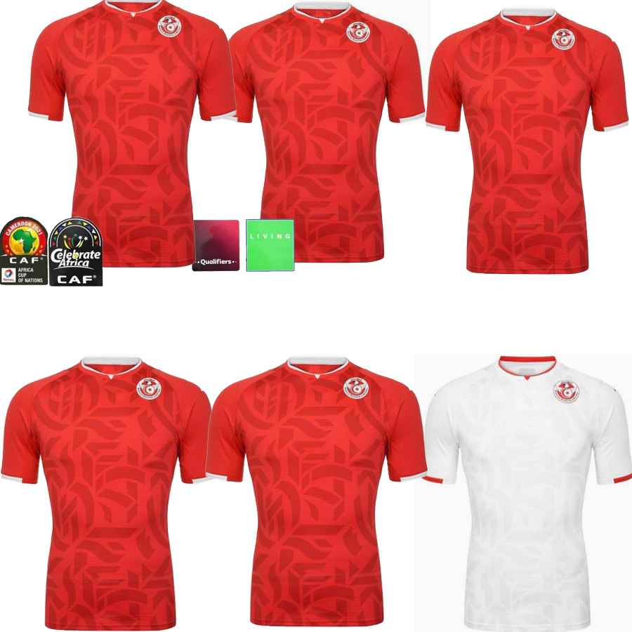 

2021 2022 Tunisia Maillot de Foot 21 22 Home Red Soccer Jerseys #7 MSAKNI #10 KHAZRI Shirt away White KHALIFA SASSI MAALOUL Tunisia Football uniform Men tops