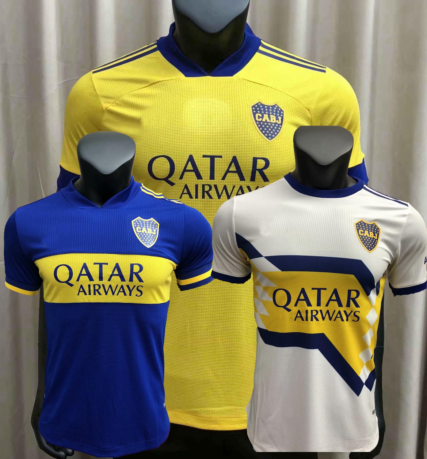 

Player version 20 21 Boca Juniors maillots de foot soccer jersey MARADONA TEVEZ DE ROSSI 2020 2021 home away 3rd football Player shirt, Black
