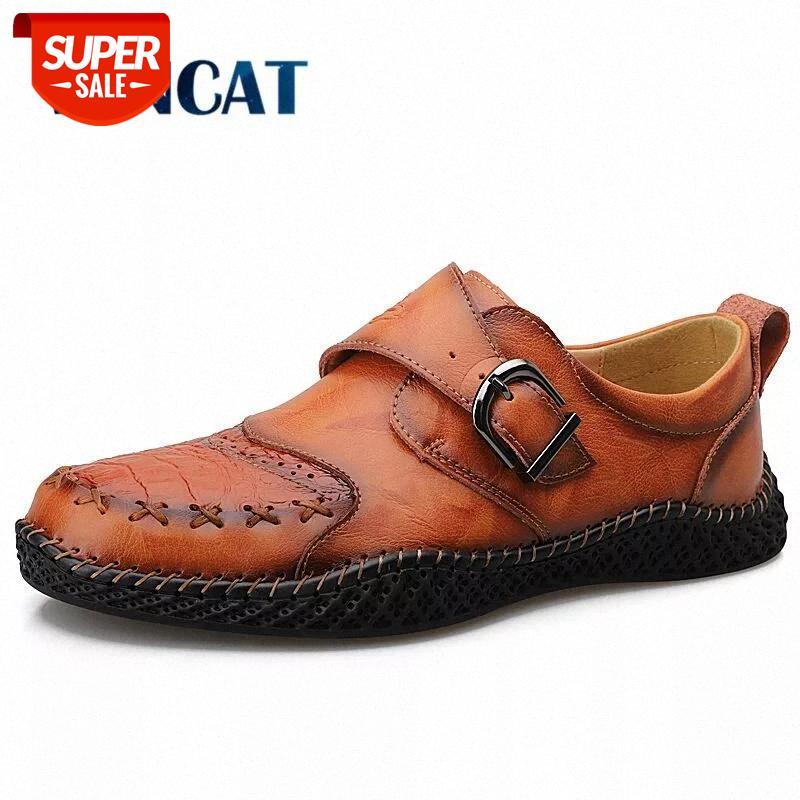 

New Spring Autumn Genuine Leather Men's Shoes Fashion Casual Shoes Comfortable Loafers Flat shoes Zapatos Hombre Plus Size 38-50 #tT3Z