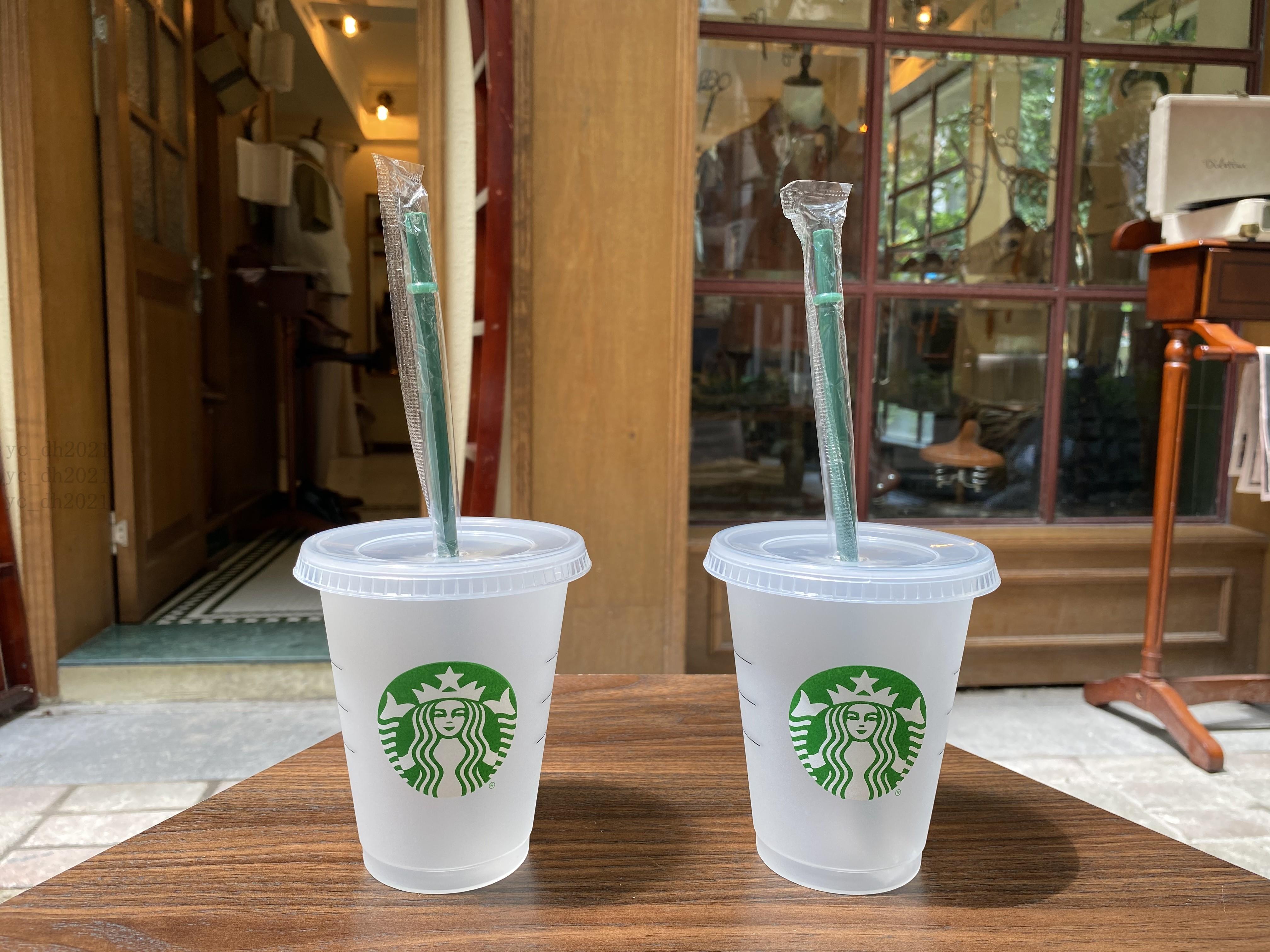 

Starbucks Mermaid Goddess 24oz/710ml 16oz/473ml Plastic Mugs Tumbler Reusable Transparent Drinking Flat Bottom Pillar Shape Lid Straw Cups Free DHL