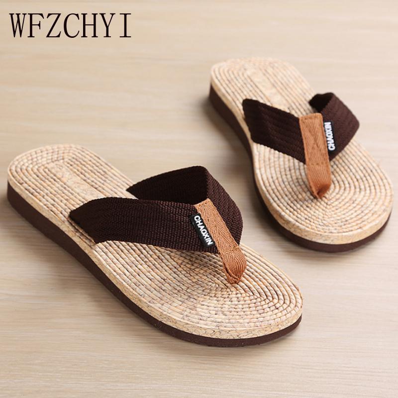 

Slippers Summer Men Flip Flop Shoes High Quality Beach Holiday Sandals Non-slide Male Flats Casual Free Delivery, Black