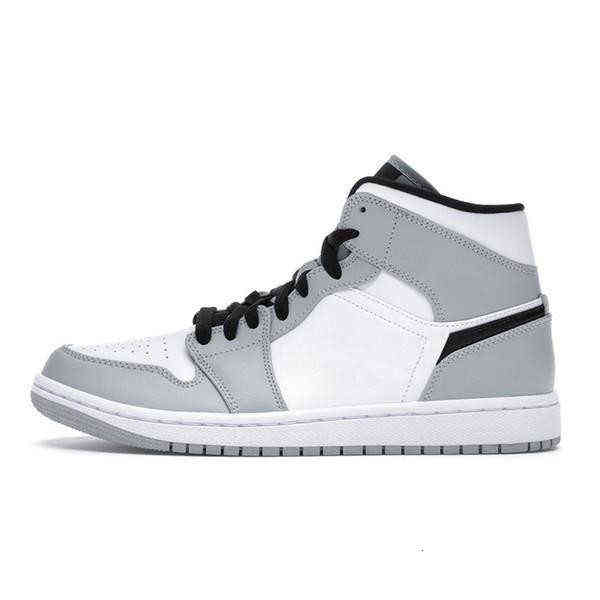 

Men Women Outdoor Shoes Jumpman 1 1S Mid Light Smoke Grey Sneakers Original Box