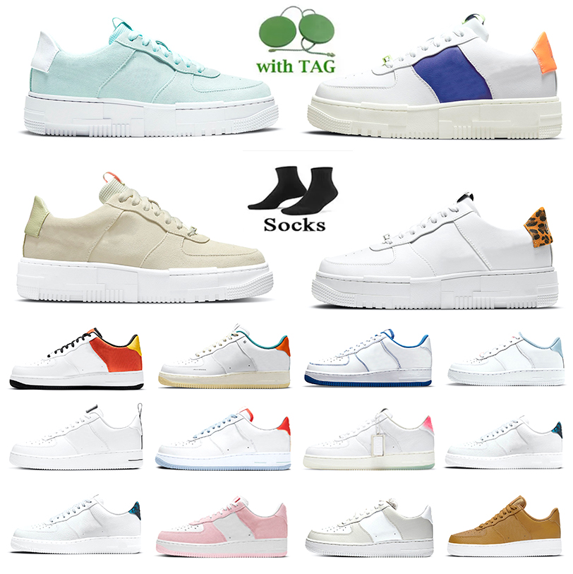 

Airforce 1 Pixel 1s mens running shoes sneakers Toon Squad Turtle Valentines Rust Pink Sketch Pack Gold Chains Olive men women trainers sports shoe jogging walking, Pay for box