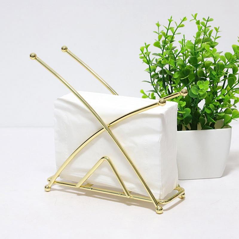 

Hooks & Rails 1Pcs Tabletop Napkin Holder Dispenser Stand Dinner Table Organizer Dining Wrought Iron Paper Towel Clip