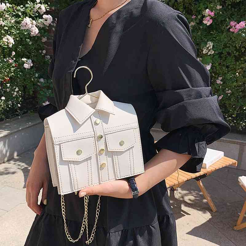 

Fashion 2021 new chain square Messenger Bag fashionable women's small single shoulder bag personalized mini dress shape, White