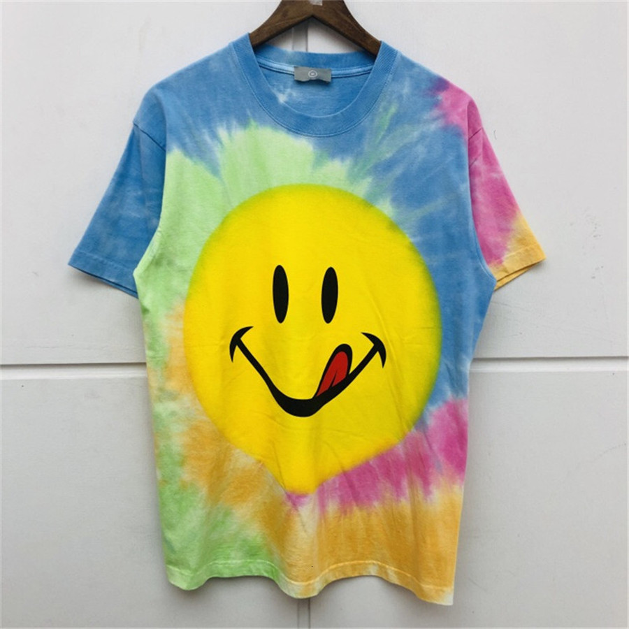 

2021 New T-shirts Impresso Graffiti Pintados Mo Tipo Da Cara Do Sorriso De Cpfm T. D. C. Llx8