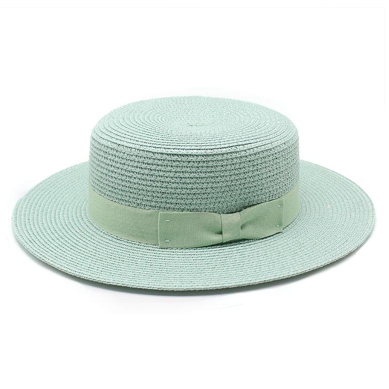 

Wide Brim Hats Panama Hat Summer Sun For Women Man Beach Straw Jazz Caps Ribbon Bow Casual UV Protection Female Visors Fedora, White