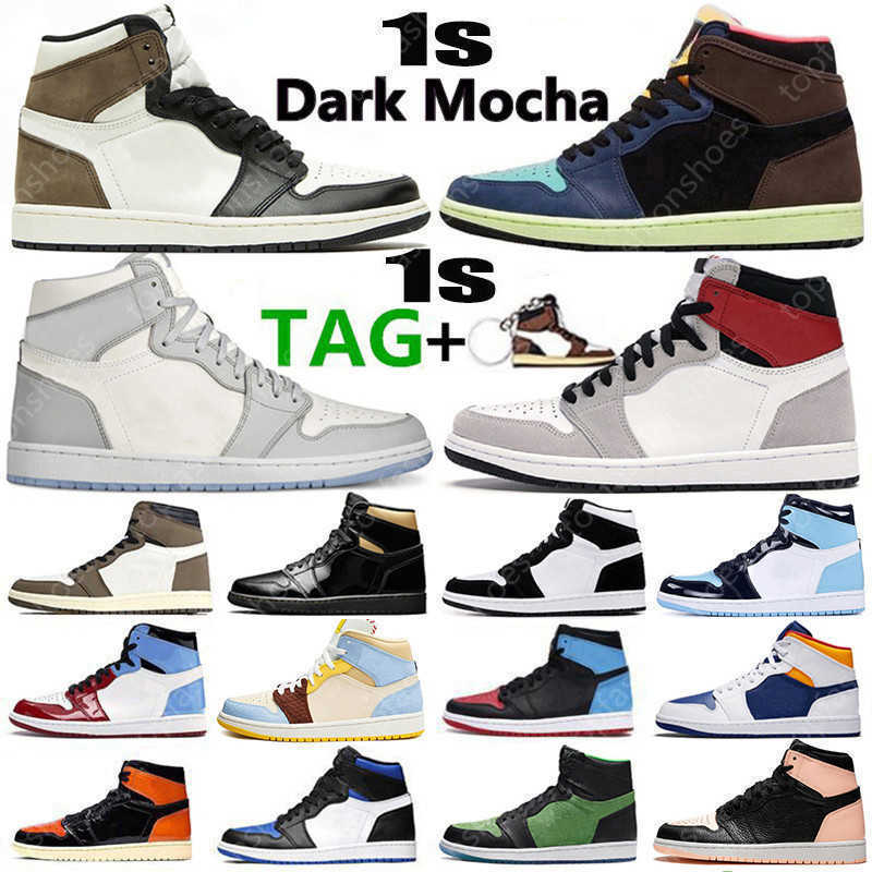 

Topkwaliteit 1 1s Donkere Mocha Licht Smok Mannen Basketbalschoenen Twist Tokyo Bio Hack Obsidian UNC Chicago Dames Mens Trainers Sport Sneakers, Lichtrover