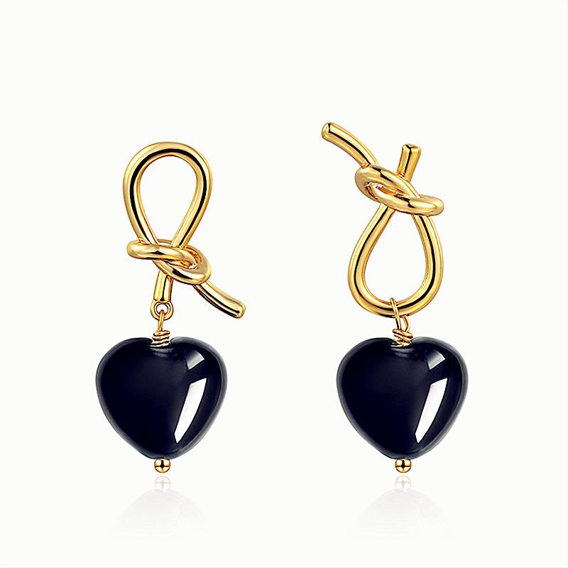 

Dangle & Chandelier Arrival Fashion Earrings Metal Trendy Heart Women Simple Korean Female Jewelry, Silver