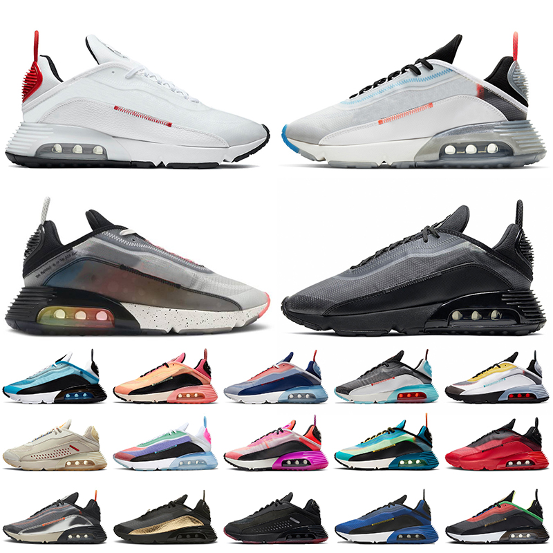 

New Fashion Women Men 2090 Running Shoes Brushstroke Pure Platinum White Black Anthracite Laser Blue USA Praia Grande Trainers Sneakers, Item38 40-45