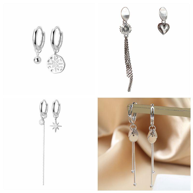 

Hoop & Huggie Canner Silver Color Round Discs Earrings For Women Ladies Long Tassels Elegant Earring Fashion Jewelry Gifts Wholesale