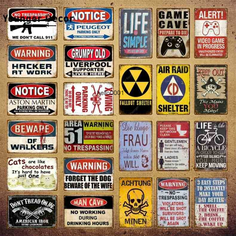 

Man Cave Metal Sign Warning Notice Parking Only Poster For Pub Bar Club Wall Decor Keep Out No Trespassing Vintage Plaque YI-064