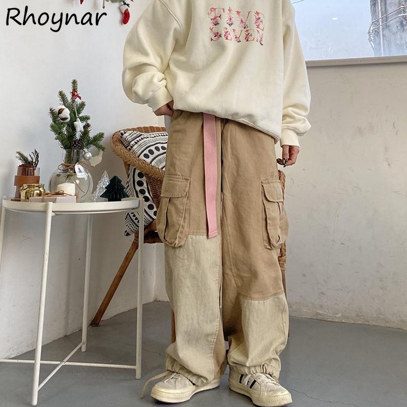 

Women's Pants & Capris Casual Women Panelled Patchwork Leisure Loose High Waist Vintage All-match Harajuku Japanese Style Female Trousers Fa, Black;white