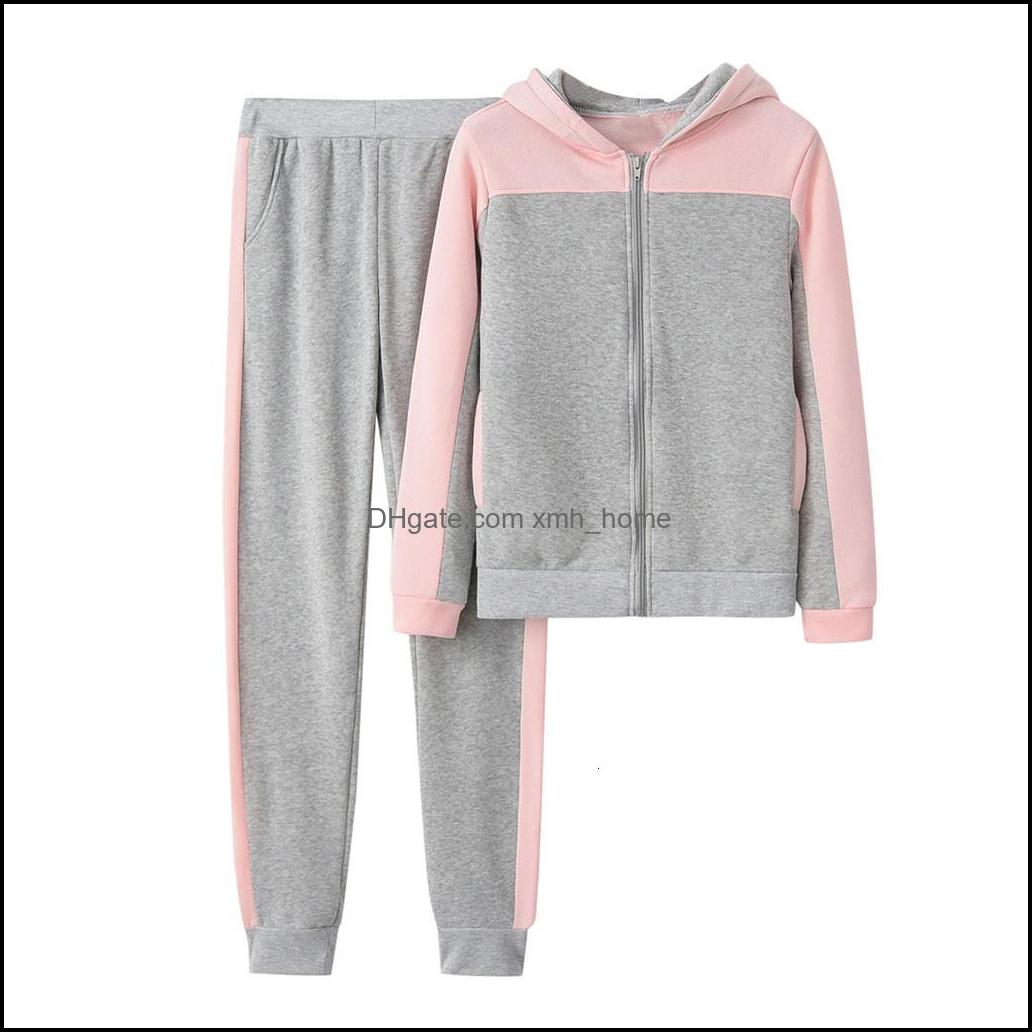 

Sets Running Wear Athletic Outdoor Apparel Sports & Outdoorssports Fit Women Effects Colour Hooded Sweater And Broek Training Suit Sport Pac, Black