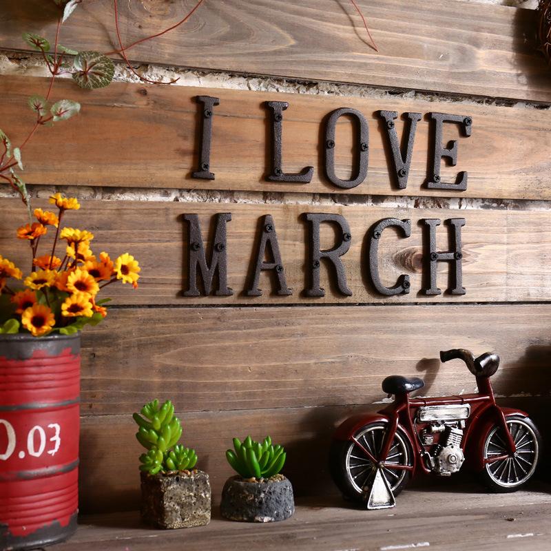 

Novelty Items Metal Letters Numbers Cast Iron Decoration House Sign Doorplate DIY Cafe Wall 8cm Wrought A To Z, 0 9 Signs