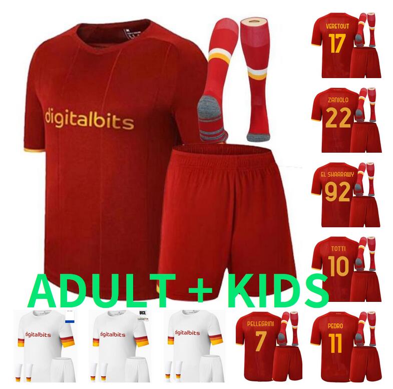 

Soccer jersey ABRAHAM ZANIOLO ROMA DZEKO PASTORE rome TOTTI DE ROSSI KLUIVERT KOLAROV B.MAYORAL AS 21 22 football shirt 2021 2022 Men + Kids kit uniforms maillot