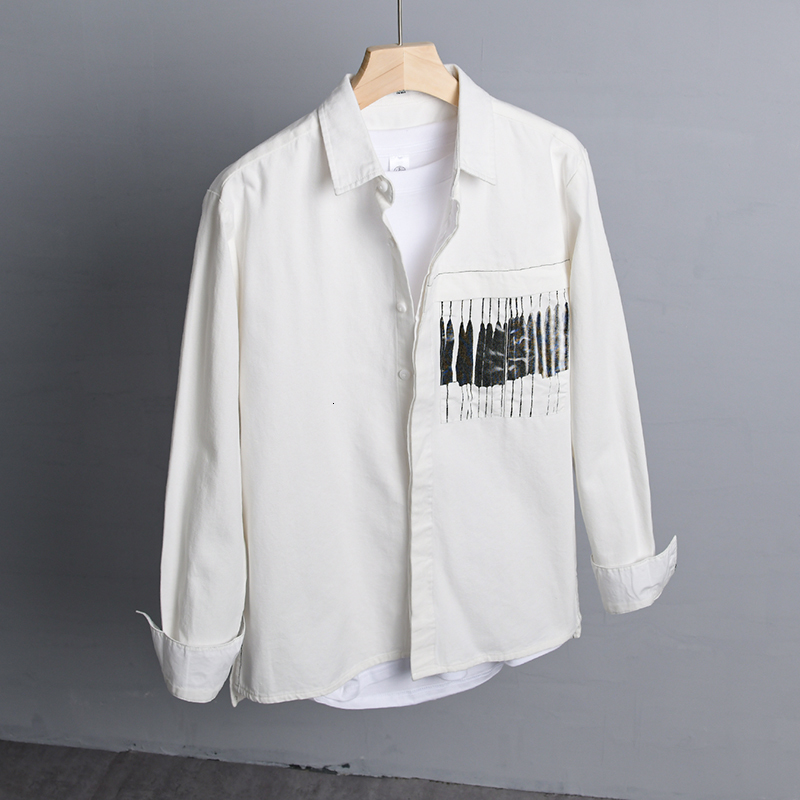 

New 2021 Novo Estilo De Manga Comprida Primavera Puro Algodo Masculina Moda Branca Camisas Casuais Para Homens Camisa Confortvel 9yzj, Light blue