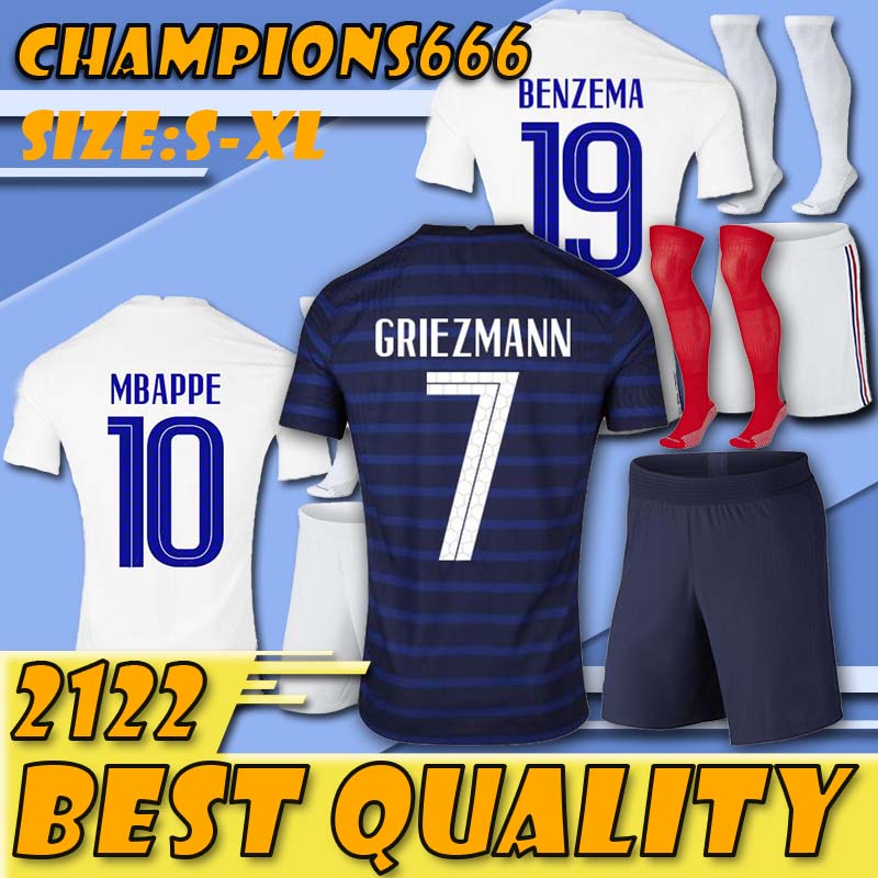 

19 BENZEMA Soccer Jersey Grieuzmann Mbappe player Maillot Équipe De foot football shirt equipe equipment KANTE KIMPEMBE uniforms men kit sith socks, Pic colors