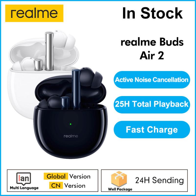 

Headphones & Earphones Original Version Realme Buds Air 2 ANC Wireless Earphone 25hrs Total Playback 88ms Super Low Latency 10mm Hi-Fi Bass