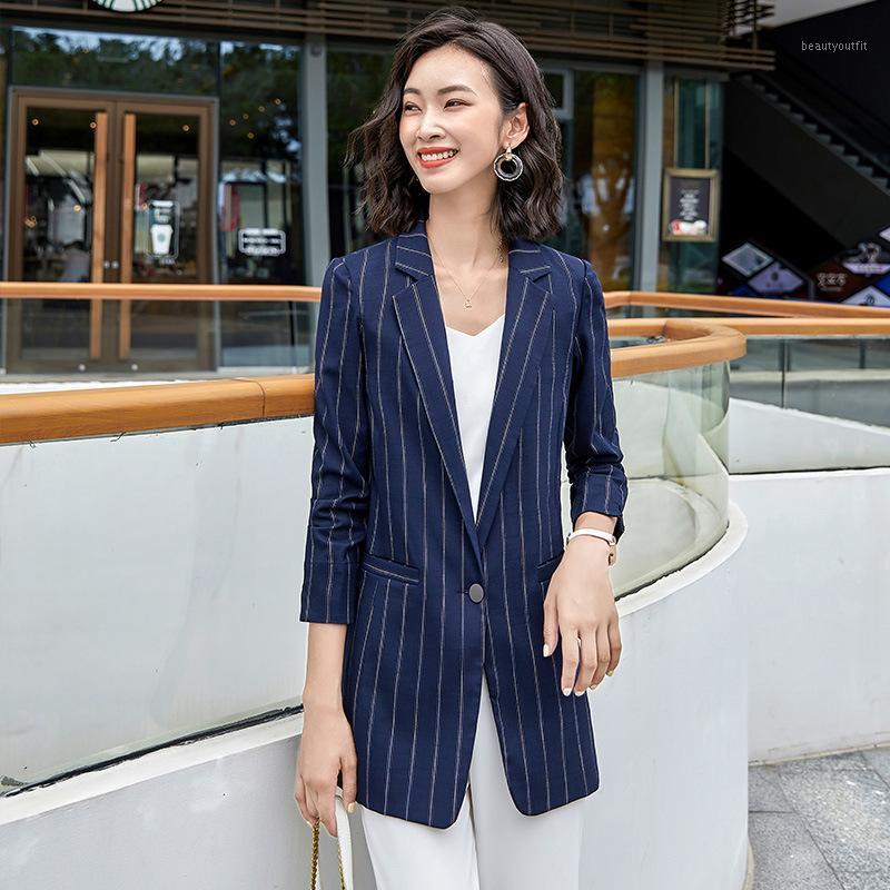 

Women's Suits & Blazers Small Suit Coat Middle And Long Style 2021 Spring Autumn Korean Slim Fit Temperament Casual Top Women, White