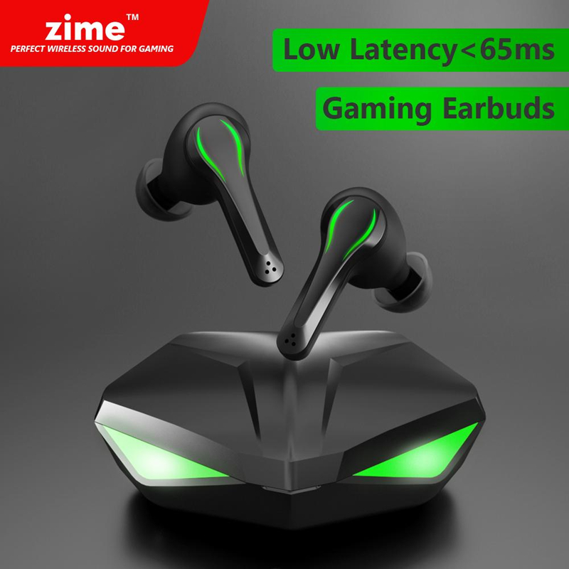 

Zime Winner Gaming Earbuds 65ms Low Latency TWS Bluetooth Earphone with Mic Bass Audio Sound Positioning PUBG Wireless Headset, Black