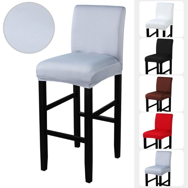

Spandex Polyester Chair Cover Solid Seat Covers For Bar Stool Chairs Slipcover Home El Banquet Dining Decoration