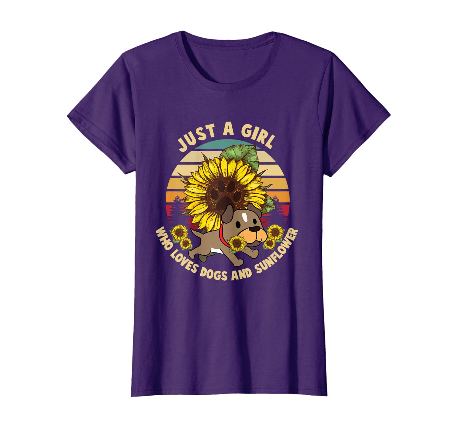 

Colorful Pitbull tee for women who loves puppy and sunflower T-Shirt, White;black