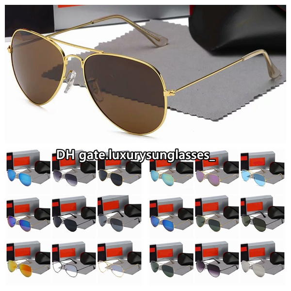 

Sunglasses for men women Metal Frame Classic Vintage designer Luxury Aviator Pilot Cycling Driving Fashion eyewear accessories occhiali da s, White;black
