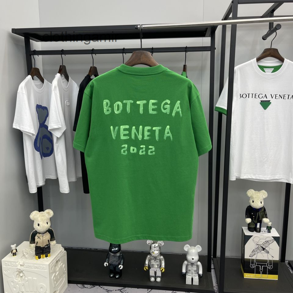 

2022 Designer T-shirts Bottegas Fashion t Shirts Venetas Brand Men' Women' Short Sleeved Couple T-shirt Hand-painted Letters Top Large, Green