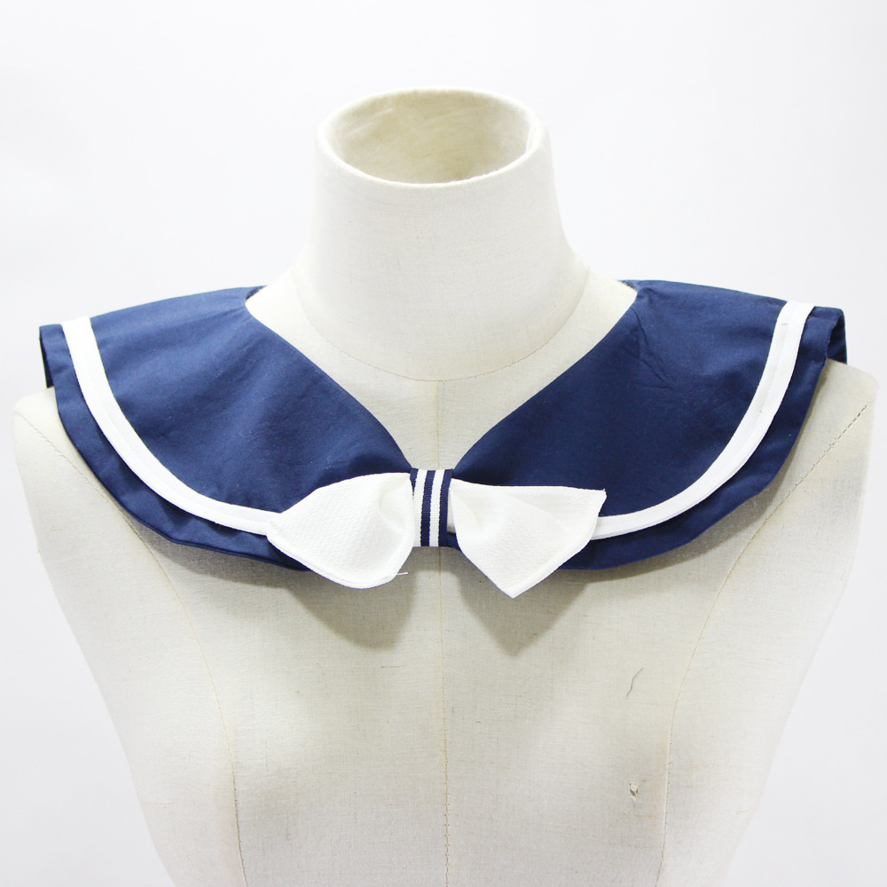 

Navy Sailor Bowtie Fake Shirt Japanese Student Style Detachable False Collar Clothing Accessories Arrivals