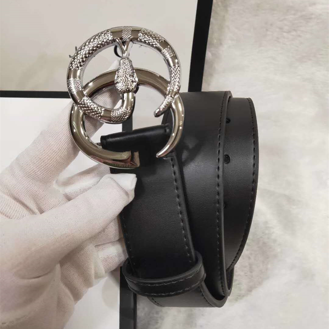 

waistband 3.7cm Width Mens snake Belt Buckle Women Fashion Belts Genuine Leather Waist Belts Belts Leather Black, Black;brown