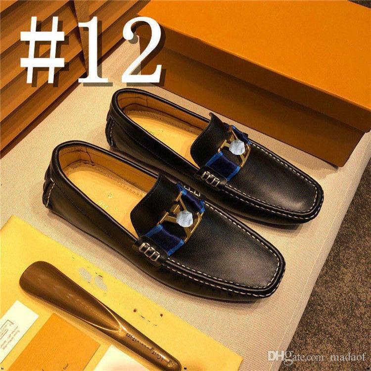 

MAN SHOE Classic FASHION DESIGNER ITALIAN Style GENUINE LEATHERs MANs LOAFER Slip-On MENS LEATHER LOAFERS Good Quality MEN LUXURY SHOES 22, #12