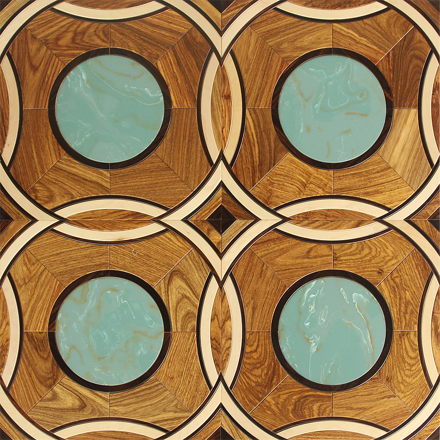 Art Parquet Wood Flooring jade marble Luxurious Villas home decoration rosewood hardwood floor medallion inlay wall decal designs marquetry-image-661853301