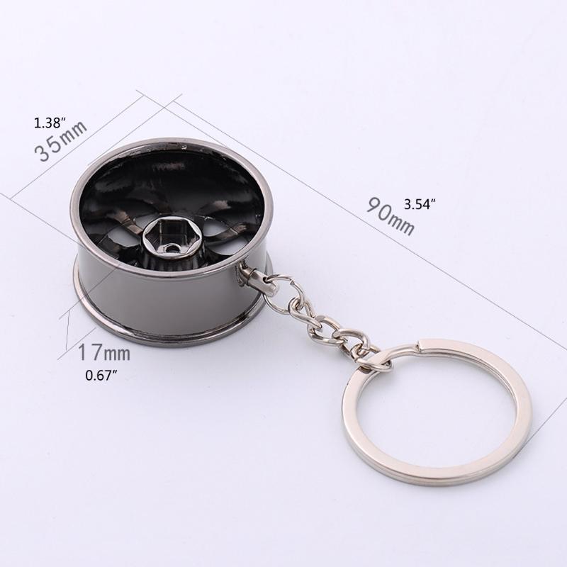 

Keychains Q9QD Wheel Hub Key Chain Tire Styling Car Ring Man's Keychain Cool Keyring Gift