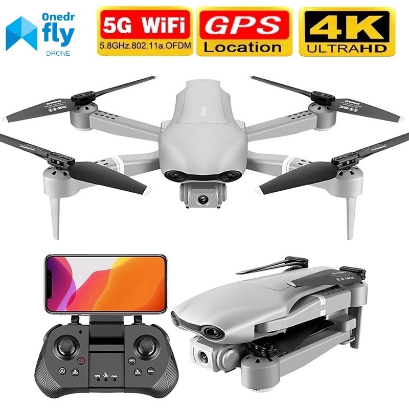 

NEW F3 Drone GPS 4K 5G WiFi Live Video FPV Quadrotor Flight 25 Minutes RC Distance 500m Drone HD Wide-angle Dual Camera Gift, White
