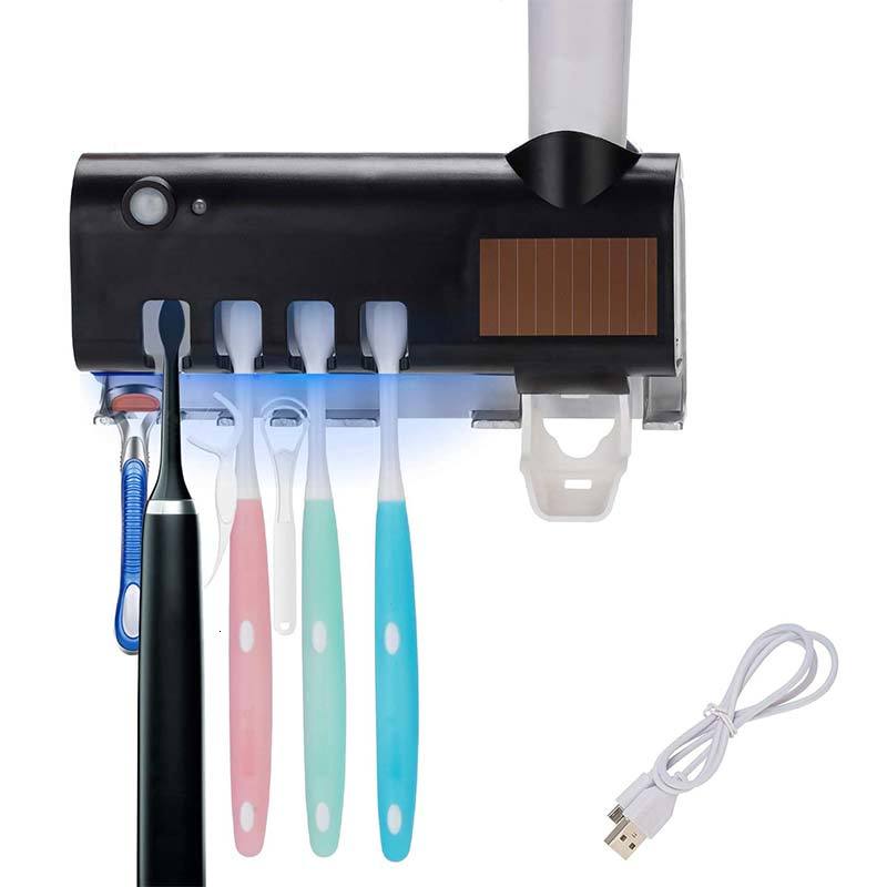 

2021 New Storage Regulator Bathroom Accessories Set 1 Automatic Toothpaste Distributor Toothbrush Rack Wall Mounted 65og