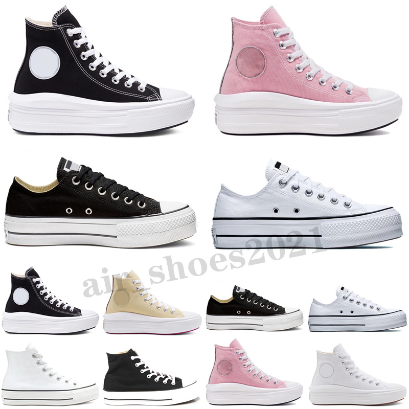 

sneakers canvas shoes women high sports low conve men classic shoe, White;red