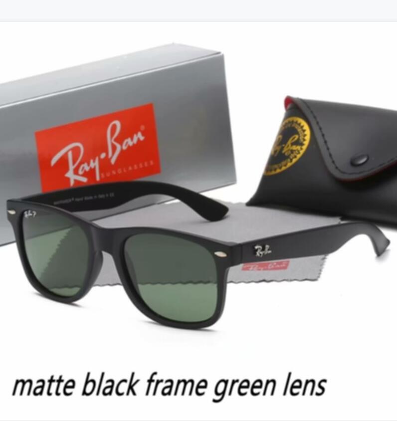 

2020 New Ray Sunglasses Vintage Pilot Brand Sun Glasses Band Polarized UV400 Bans Men Women Ben Sunglasses With Box and Case P2140, White;black