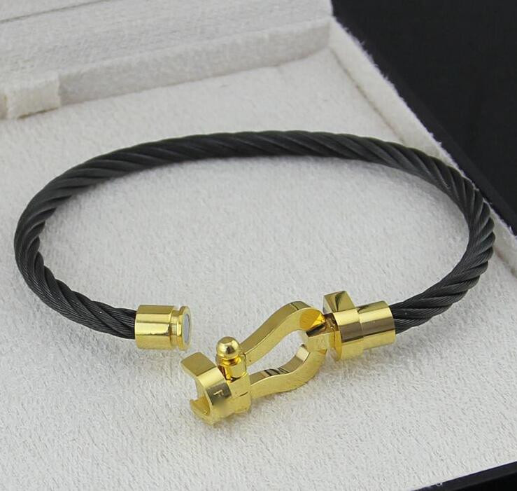 

FREDITIED Horseshoe Bracelet Magnet Clasp Steel Bracelet Titanium Steel Stainless Minimalist Style Fashion Designer Jewelry for Men Womens