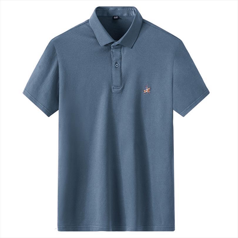 

brand summer shirt embroidered men polo 95%cotton breathable sweat short sleeve solid color casual, White;black