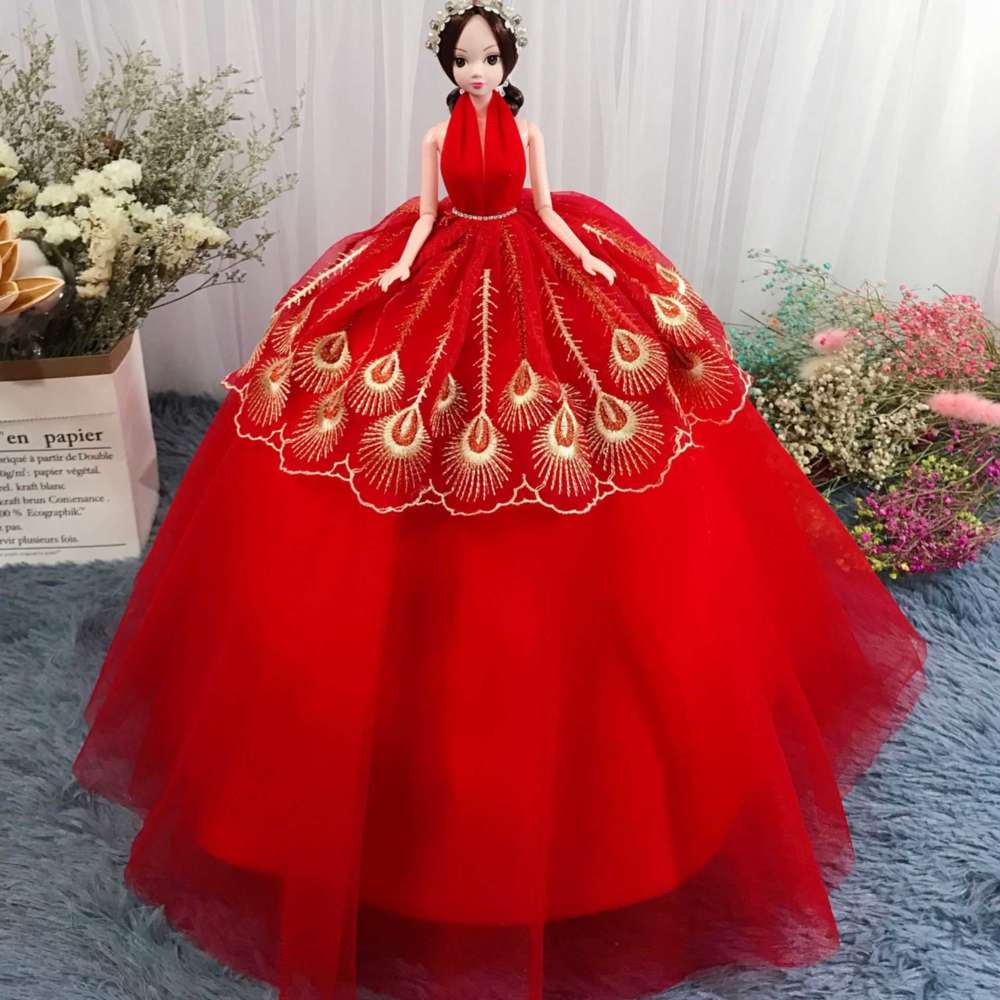 

Wedding dress doll Princess children's toy gift set enamel wedding ornaments