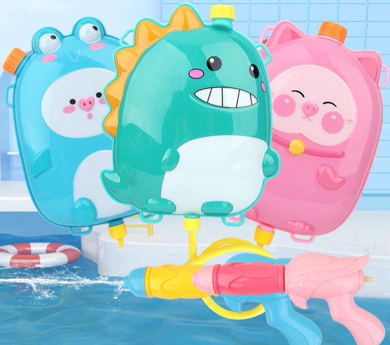 

Children's knapsack toy spray pull type large capacity water gun