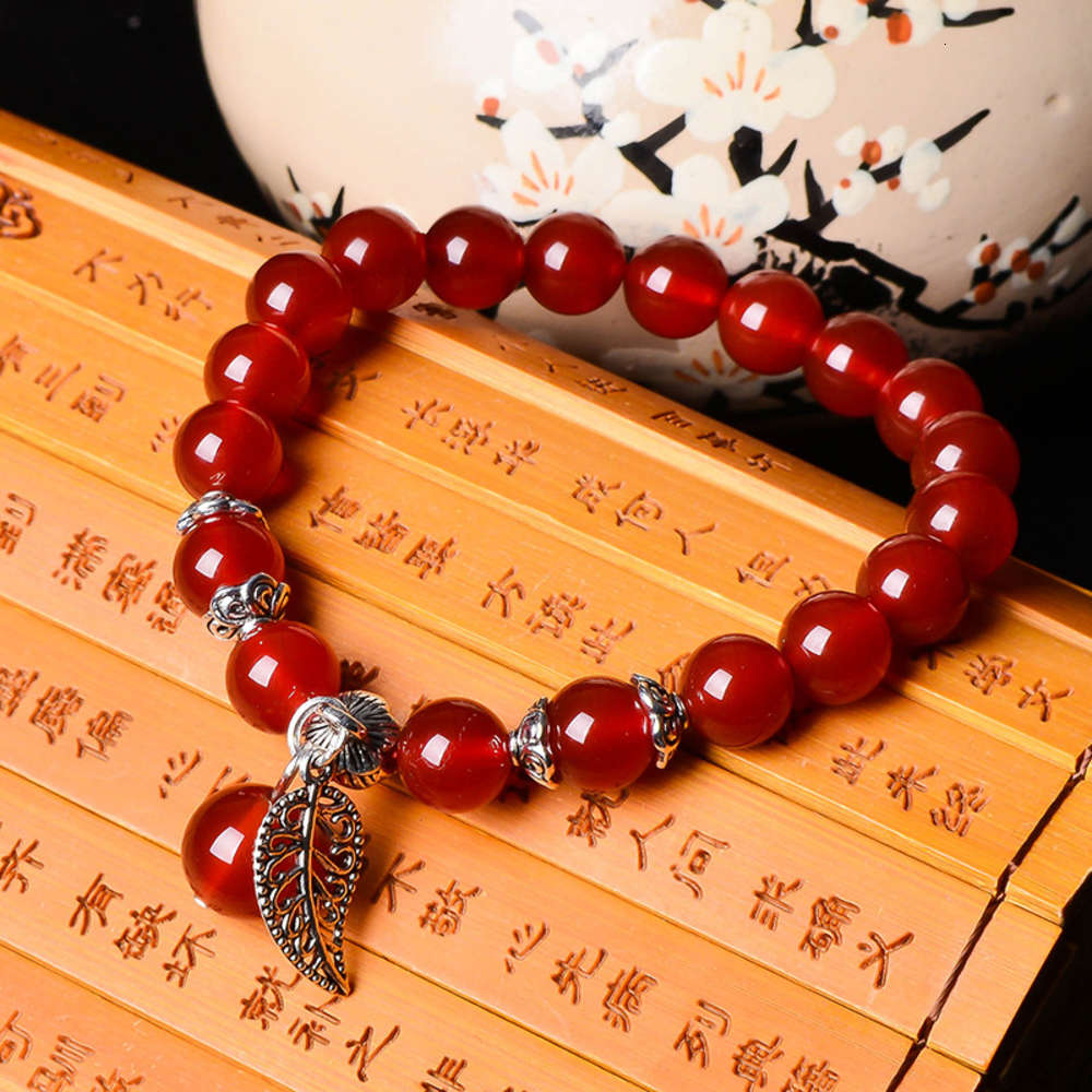 

,bracelet Natural red agate with Tibetan Silver Crystal Bracelet, Golden;silver