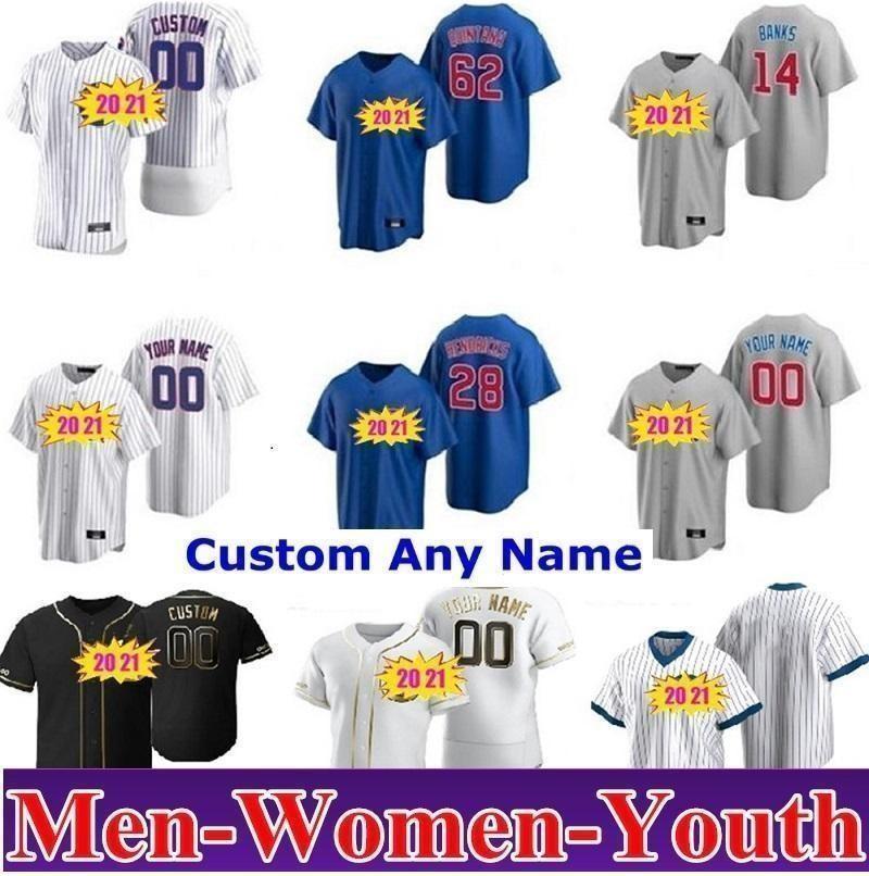 

2020 Chicago Anthony Rizzo Javier Baez KrisBryant Kyle Schwarber Jason Heyward David Bote Men Women Youth Cubs Baseball jerseys, Blue;black